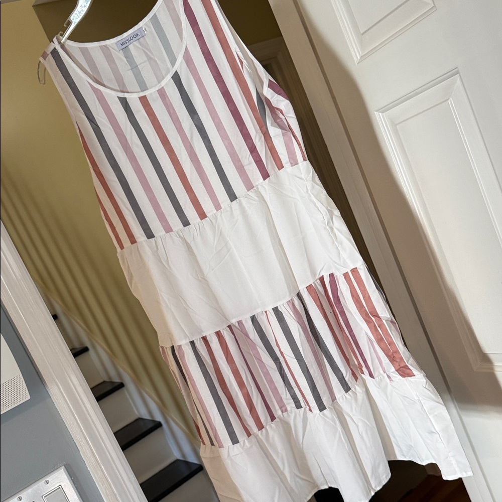 Gibson Multicolor Striped Mini Dress